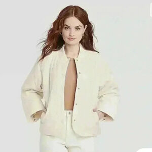 A new day Quilted Jacket Cream Size XL